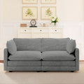 ROWHY Oversized Modular Sectional Sofa with Movable Ottoman, 112 Inch 4 Seat Modern Corduroy Sofa Set, Convertible L Shaped Couch for Living Room and Office, Beige
