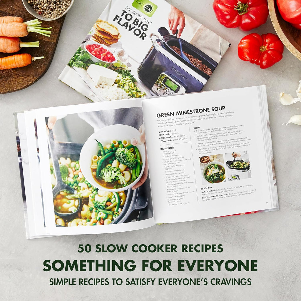8-in-1 Programmable 6QT Electric Slow Cooker with Dishwasher-Safe Lid and Removable Base