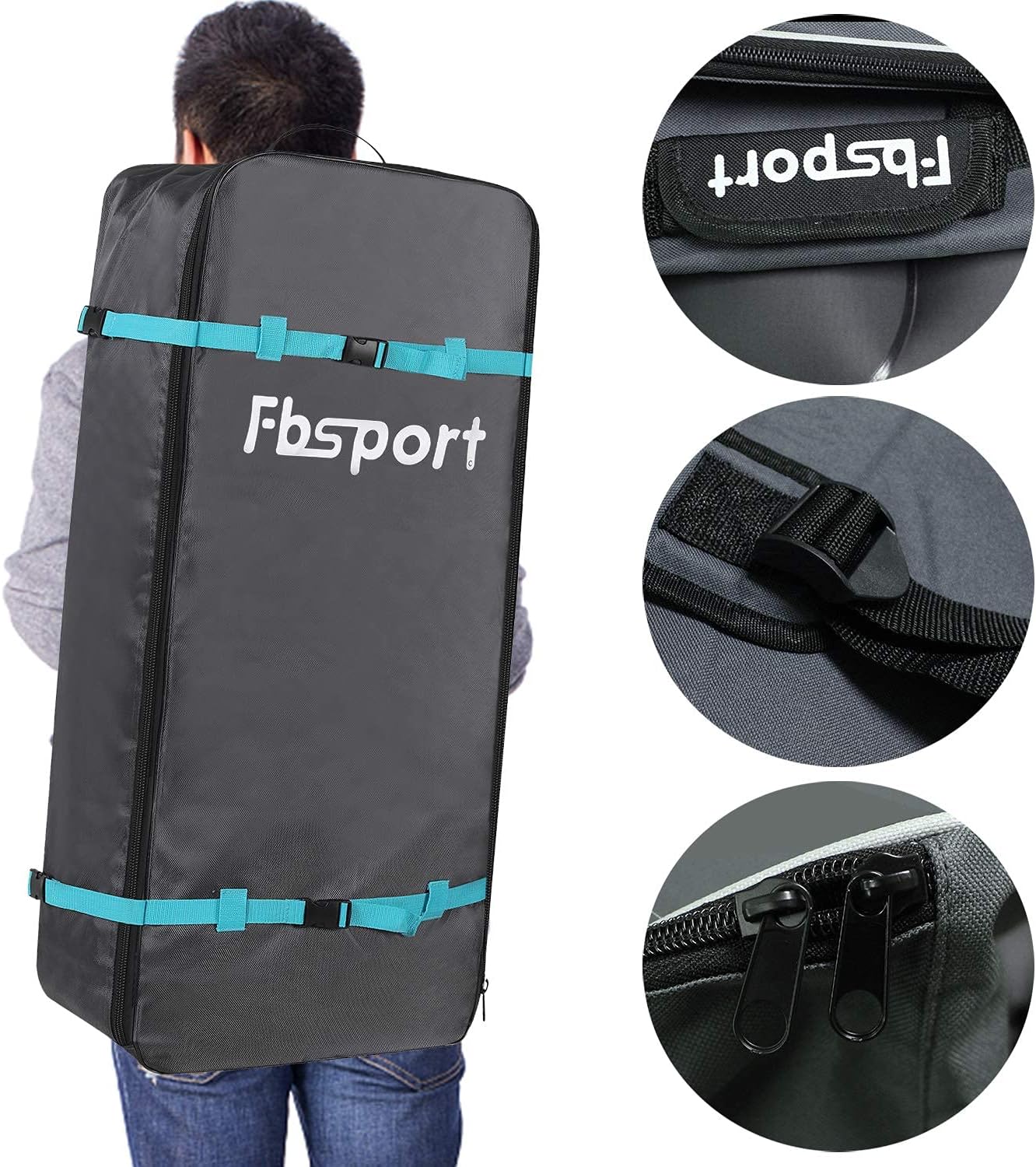FBSPORT 11' Premium Stand Up Paddle Board, Yoga Board with Durable SUP Accessories & Carry Bag | Wide Stance, Surf Control, Non-Slip Deck, Leash, Paddle and Pump for Youth & Adult