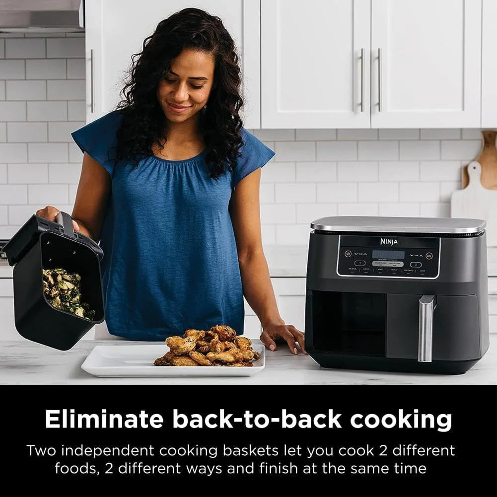 Ninja Foodi 6-in-1 FlexBasket Air Fryer with 7-Quart MegaZone and Basket Divider