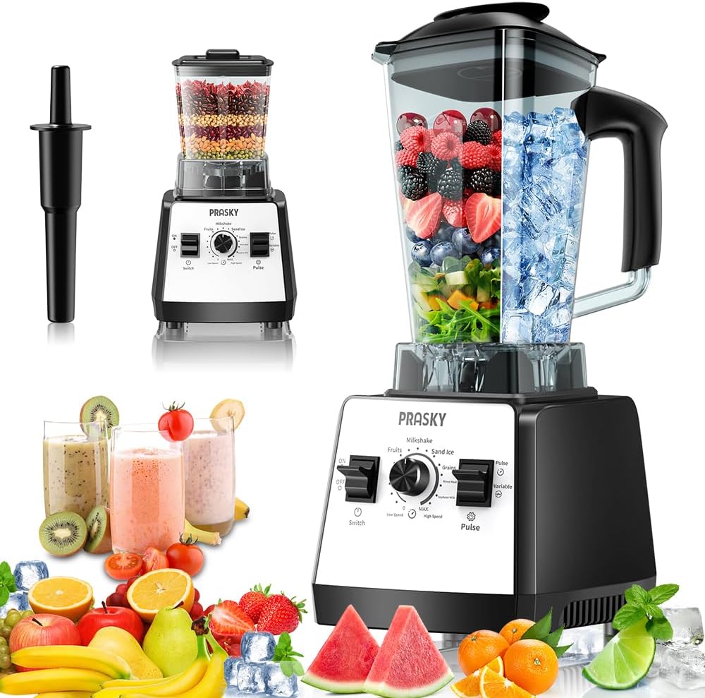2400W High Speed Countertop Blender, 101oz Large Capacity, BPA-Free, 25000 RPM Blenders for Smoothies, Ice Crushing, Soups, Nut Butters & Baby Food (Gray, 3L)