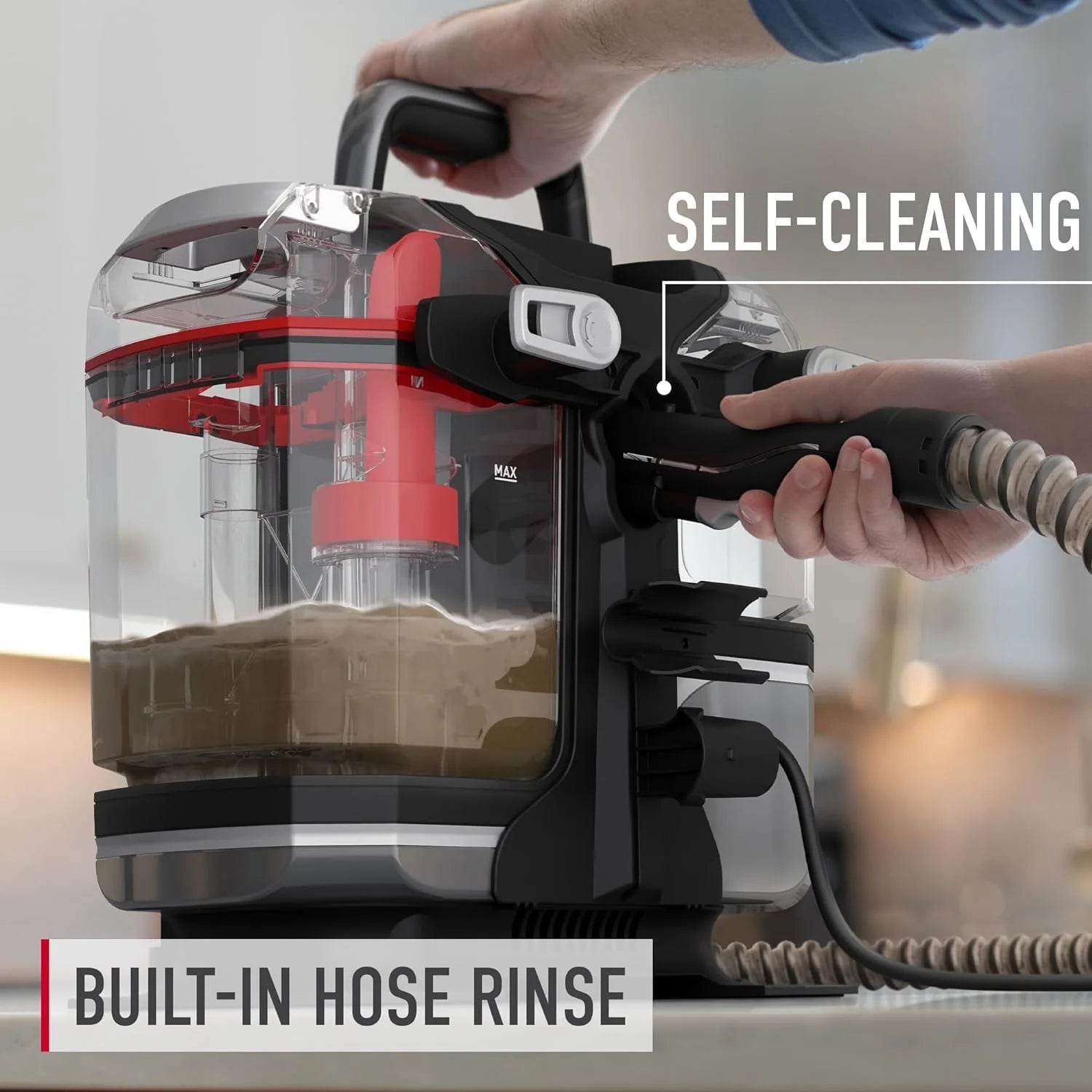 Hoover CleanSlate Plus Portable Carpet & Upholstery Spot Cleaner with Powerful Suction and Multiple Tools
