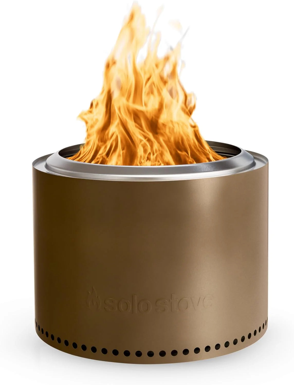 Solo Stove Bonfire 2.0 with Stand, 19.5 Inch Smokeless Fire Pit with Removable Ash Pan - Portable Outdoor Fire Pit - Stainless Steel Wood Burning Fireplace, Ideal for 4-6 People, 21.75 lbs