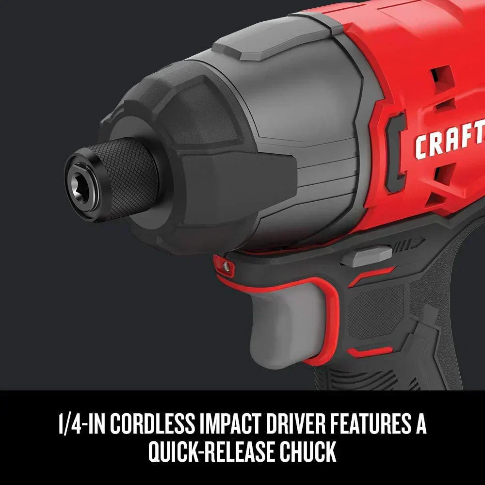 V20 MAX Cordless Drill and Impact Driver Power Tool Combo Kit with 2 Batteries and Charger