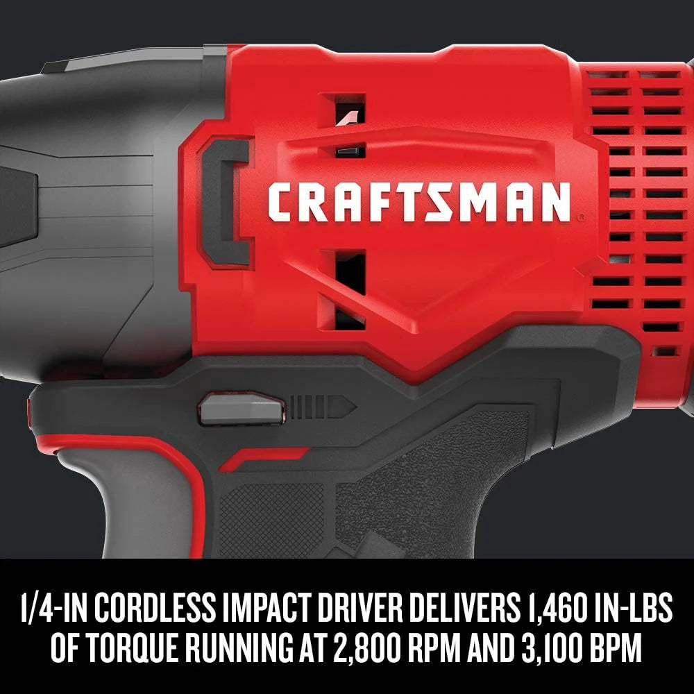V20 MAX Cordless Drill and Impact Driver, Power Tool Combo Kit with 2 Batteries and Charger (CMCK200C2AM)