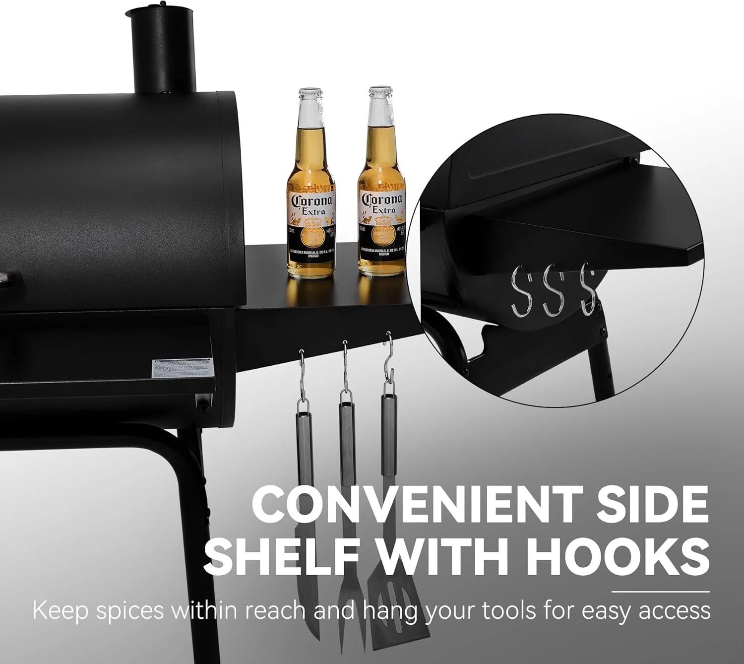 Royal Gourmet CC1830S BBQ Charcoal Grill and Offset Smoker