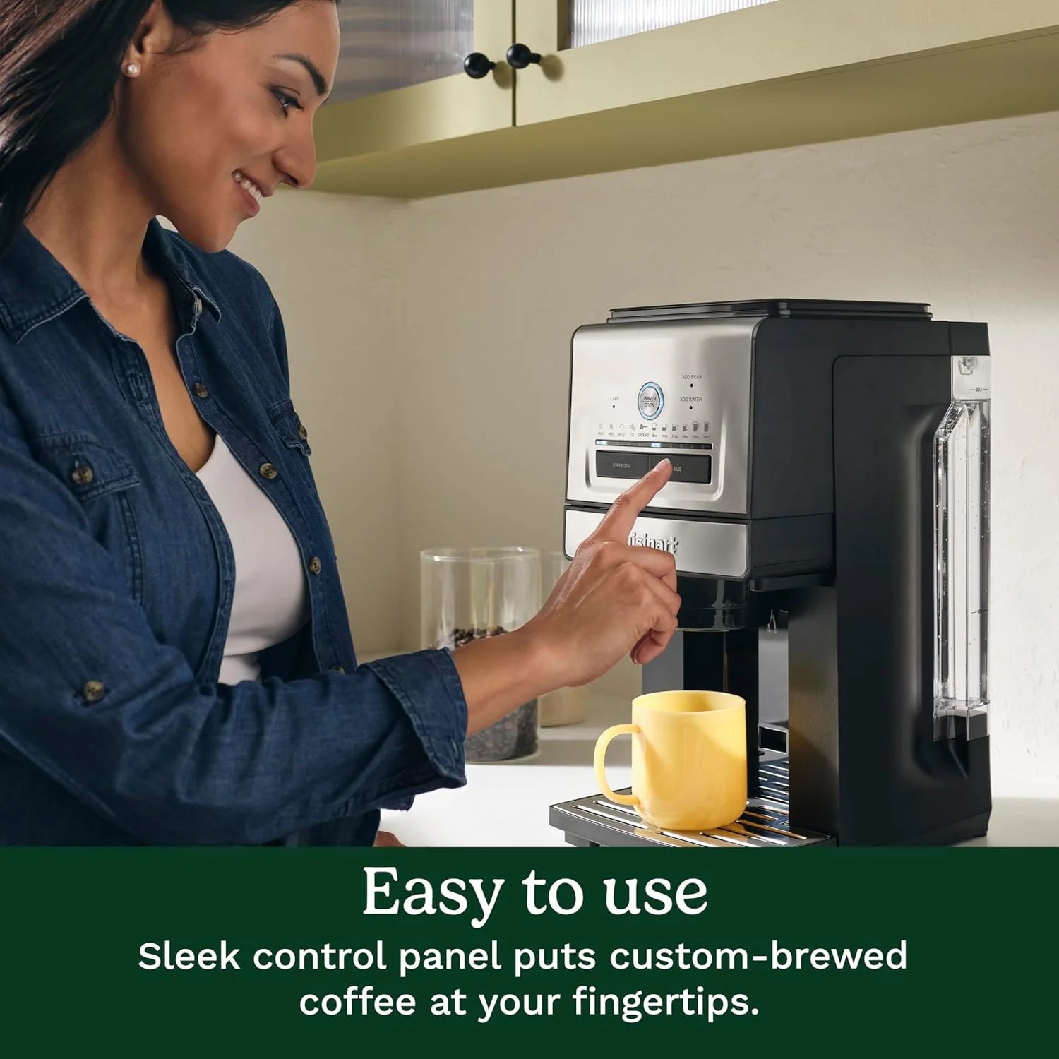 Cuisinart Coffee Maker, Custom Grind and Brew Single Cup Coffee Maker, 6 Cup Sizes, Built-in Stainless Steel Burr Mill, Adjustable Strength, Grind Control and Over Ice Feature, Easy Cleaning, DGB-30