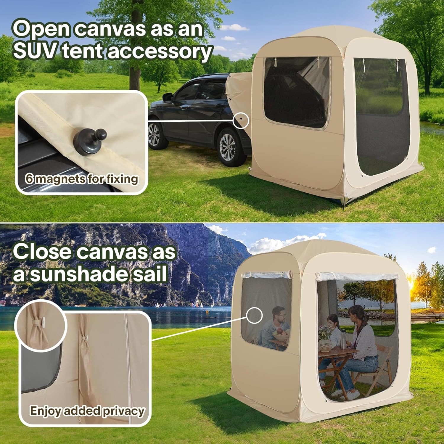 Alvantor Screen House Gazebo Pop Up Igloo Screened Canopy Tent with Mosquito Netting Sides