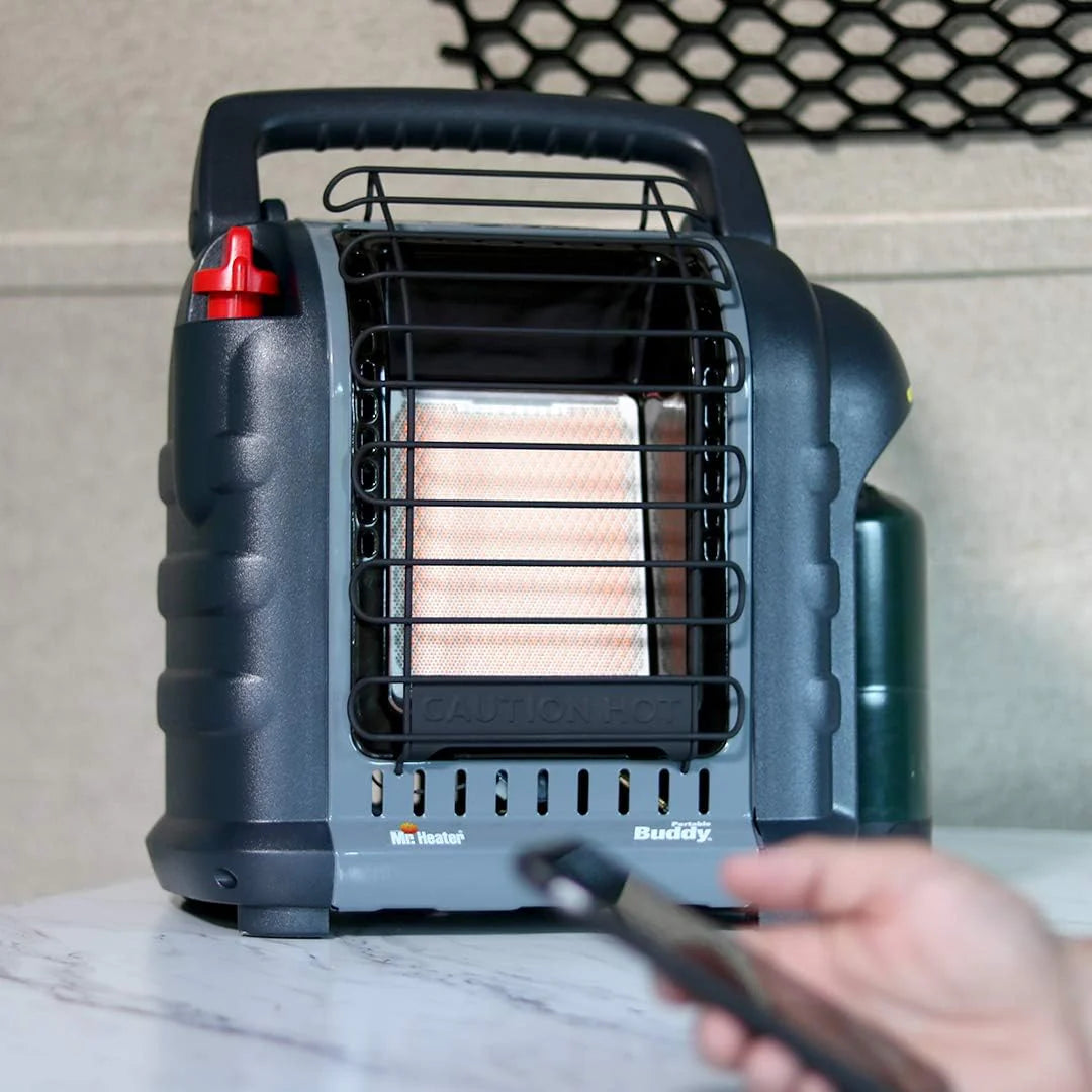 Portable Propane Radiant Heater, 4,000-9,000 BTU, for campers, workshops, patios, and more