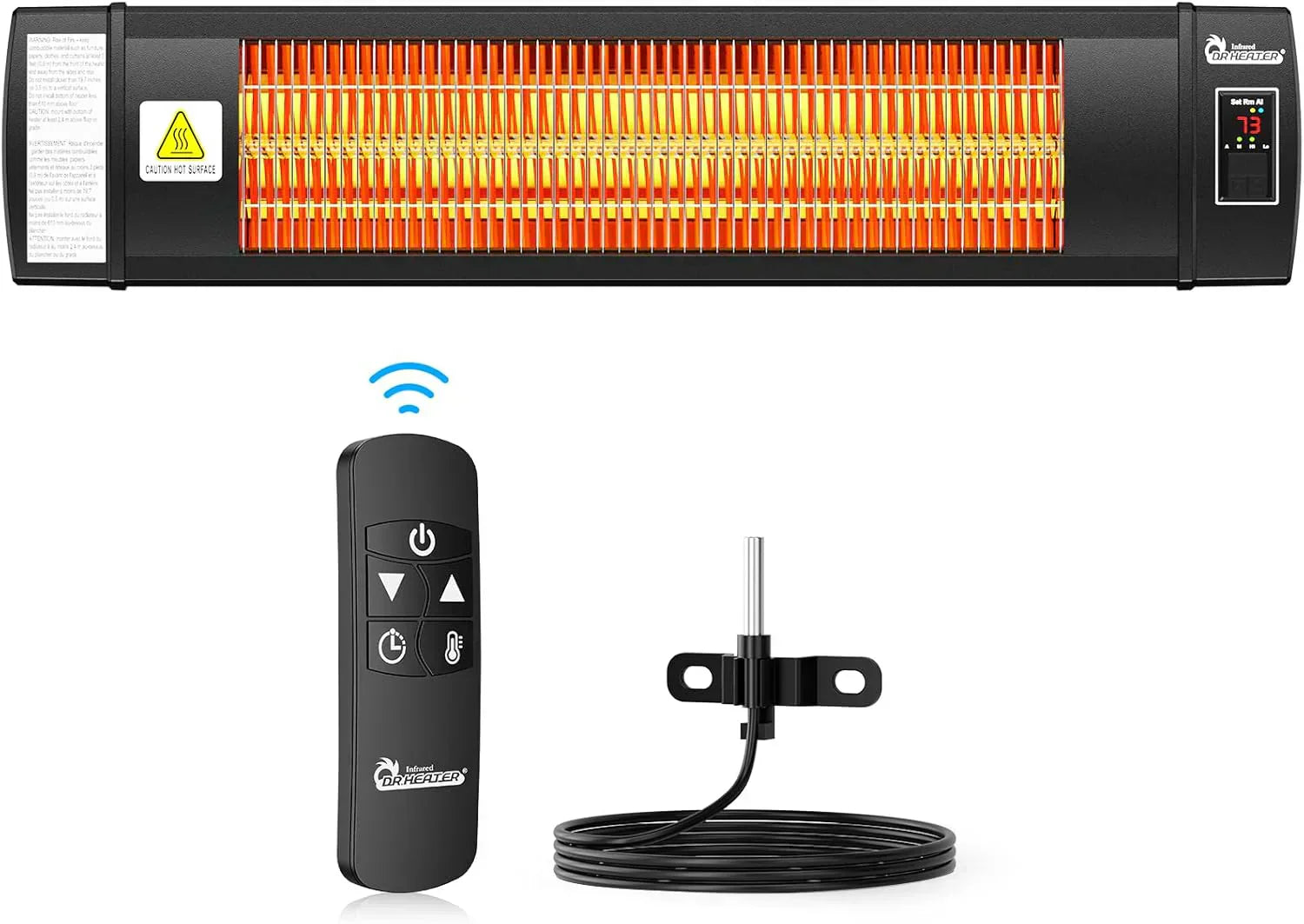 Smart greenhouse heater with built-in temperature control and digital thermostat