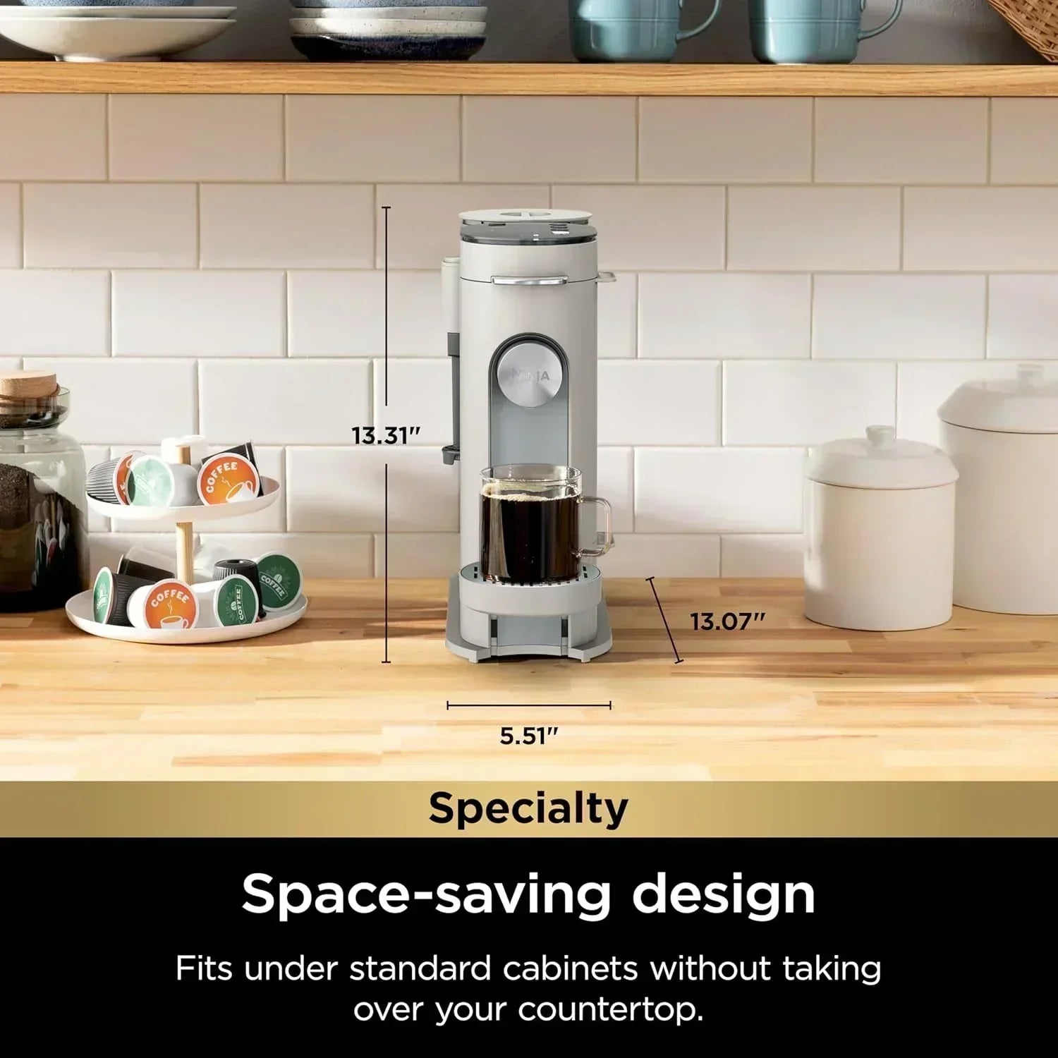 Ninja Coffee Maker Single Cup Brews with pods and grounds K-Cup compatible 4 brewing methods
