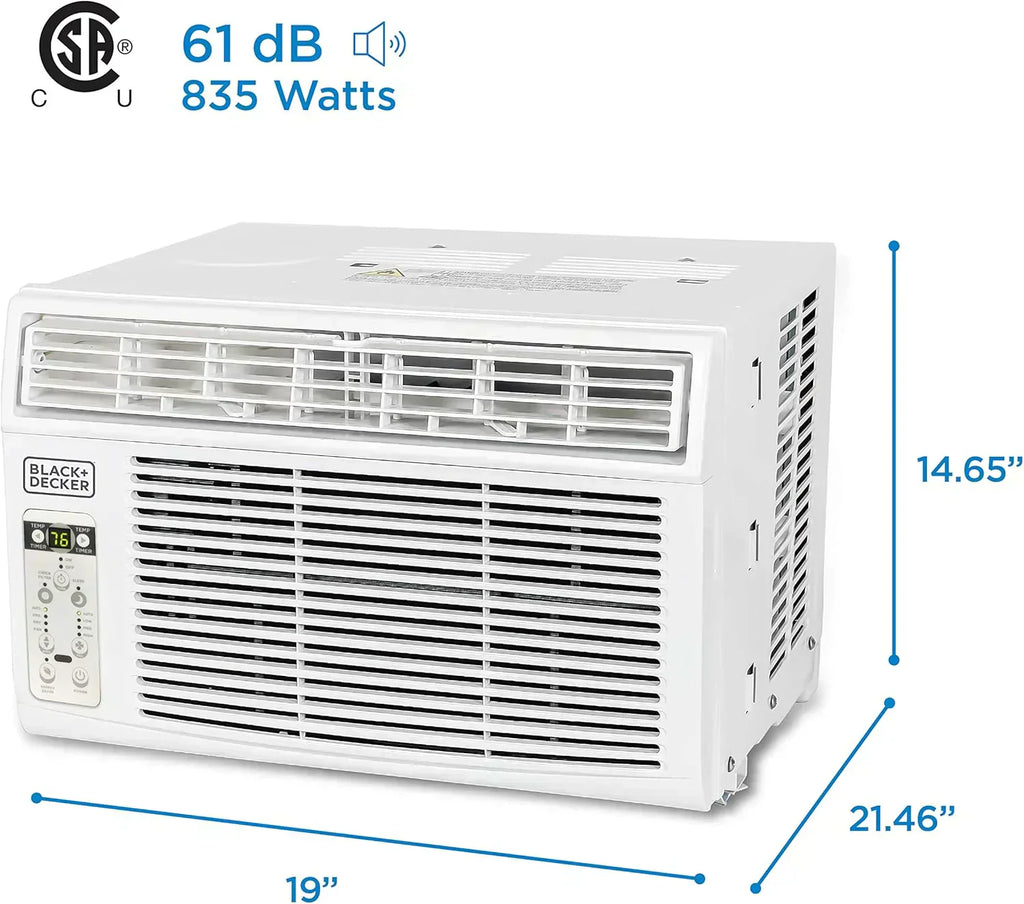 BLACK+DECKER Window Air Conditioner 5000 BTU Cools Up to 150 Square Feet AC Mechanical Controls